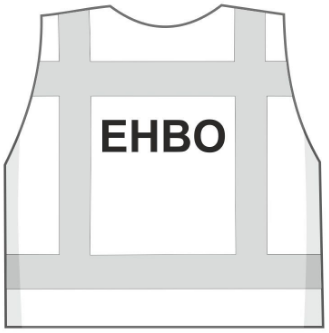 Veiligheidsvest met opdruk EHBO Wit